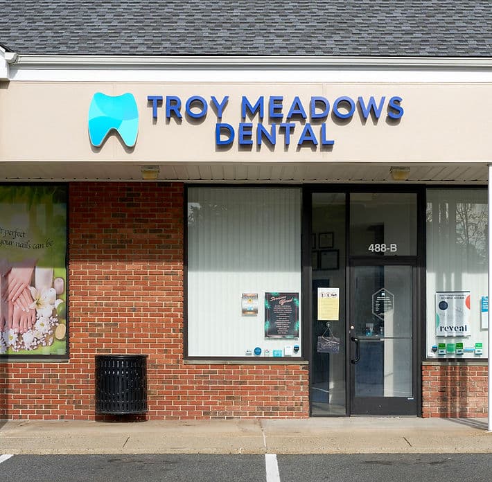 Troy Meadows Dental storefront on N Beverwyck Rd in Lake Hiawatha, NJ